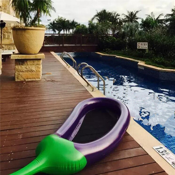 Inflatable Giant Eggplant Floating Pool Bed